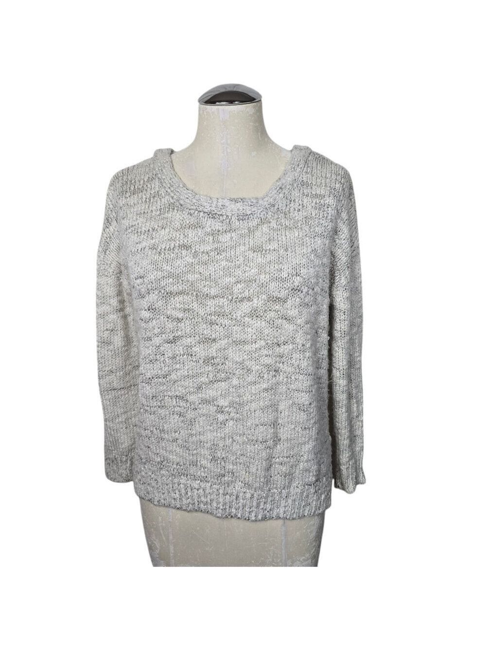 Olive & J Heathered Criss Cross Sweater XS